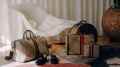 Matching Gucci luggage sets 